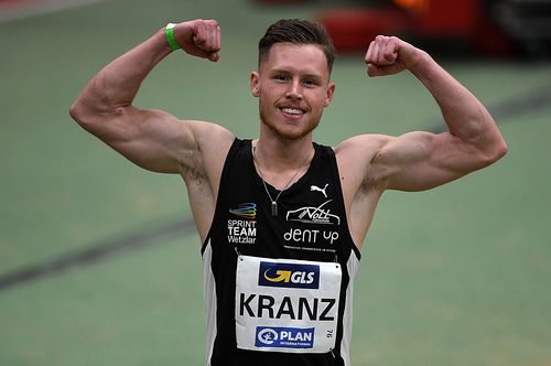 Der „krasse“ Kevin - mit neuer Bestzeit den deutschen 60-Meter-Hallenrekord eingestellt. Georg Fleischhauer Vizemeister über die 60-Meter-Hürden