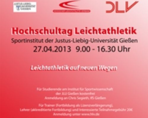 Hochschultag Leichtathletik in Gießen am 27. April