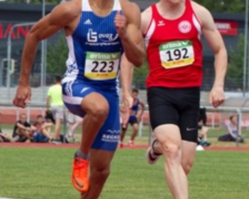 Steven Müller sprintet in 10,37 Sekunden zum Titel