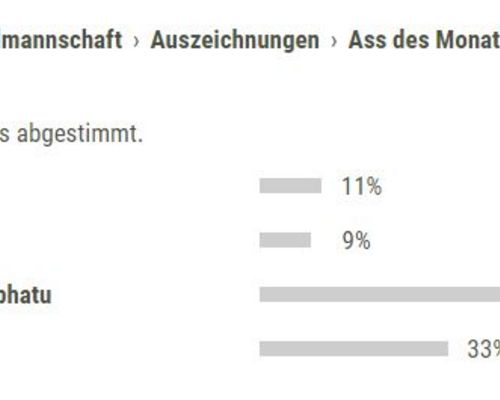 Wahl „Ass des Monats“ November