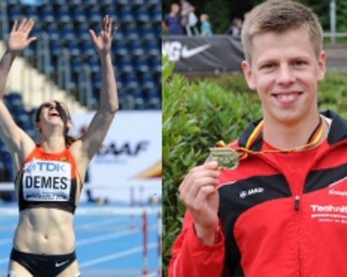 Eileen Demes und Konstantin Steinfurth besuchen Leichtathletik-Aktionstage