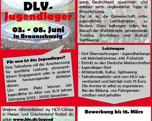 DLV-Jugendlager zur DM in Braunschweig