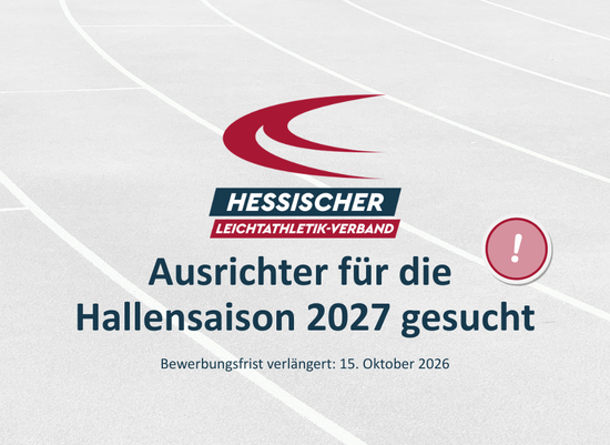 Letzter Aufruf: Ausrichter für die Hallensaison 2027 gesucht