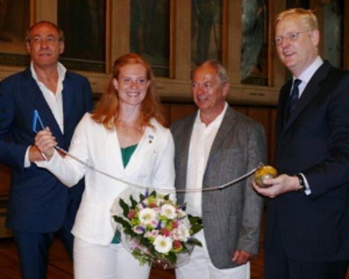 Betty Heidler im Frankfurter Römer empfangen