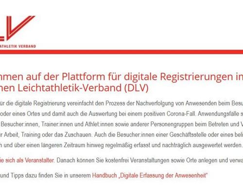 Kostenlose Service-Plattform “Digitale-Registrierung“ des DLV ab sofort verfügbar