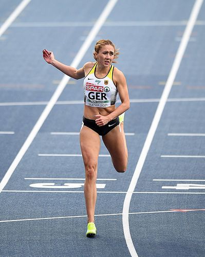 Weitspringern Maryse Luzolo holt am zweiten Tag  beim Team Europa-Cup in Chorzow einen der wenigen Disziplinsiege für Deutschland und stellt dabei ihre Bestleistung ein - Rebekka Haase wird Dritte über 200 Meter - Marc Reuther über 800 Meter Fünfter