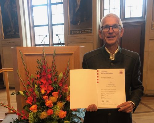 Ehrenbrief des Landes Hessen für Joachim Kany